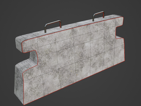 Stone Barrier 01 Modelo 3D