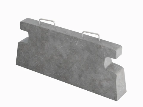 Stone Barrier 03 3D Model