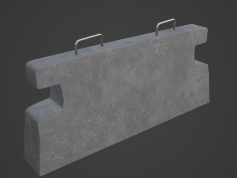 Stone Barrier 03 3Dモデル