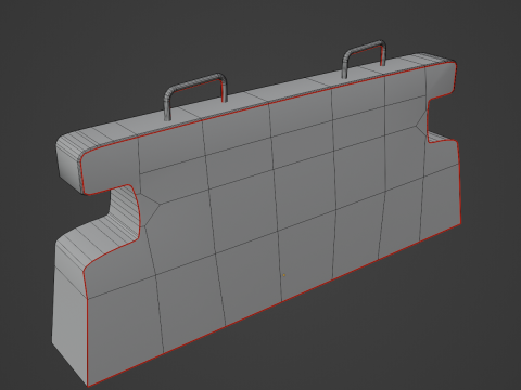 Stone Barrier 03 3Dモデル