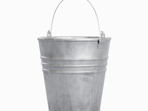 Steel Rough Steel Bucket 3D Model