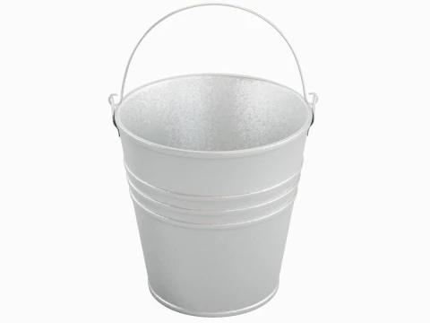 Iron Powder Coated Steel Bucket 3D Model