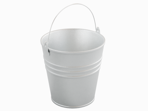 Iron Raw Steel Bucket 3D मॉडल