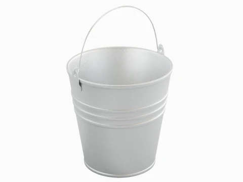 Iron Raw Steel Bucket 3D Model