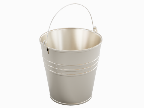 Nickel Pure Steel Bucket 3Dモデル