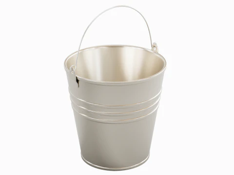Nickel Pure Steel Bucket 3D Model