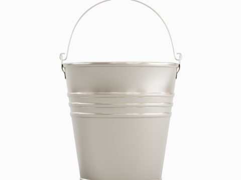Nickel Pure Steel Bucket 3D Модель