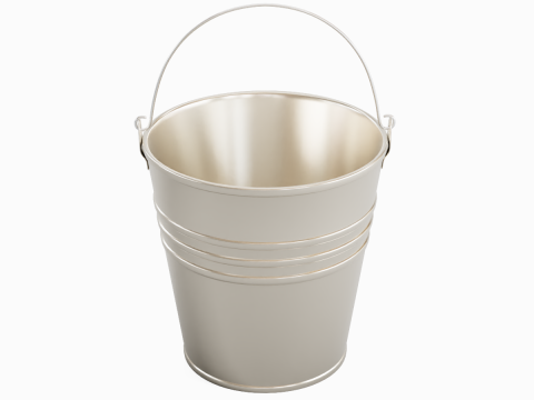 Nickel Pure Steel Bucket 3D Модель