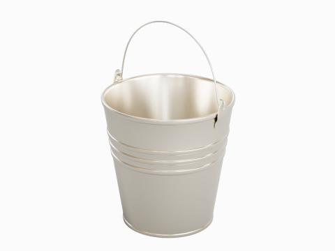 Nickel Pure Steel Bucket 3D Модель