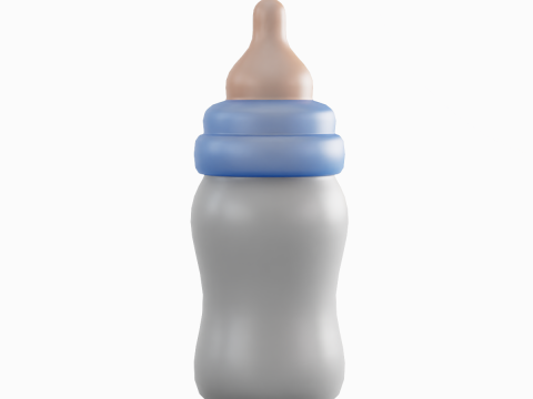 Cartoon Baby Milk Bottle 01 Modelo 3D
