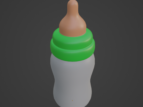 Cartoon Baby Milk Bottle 02 3D Model