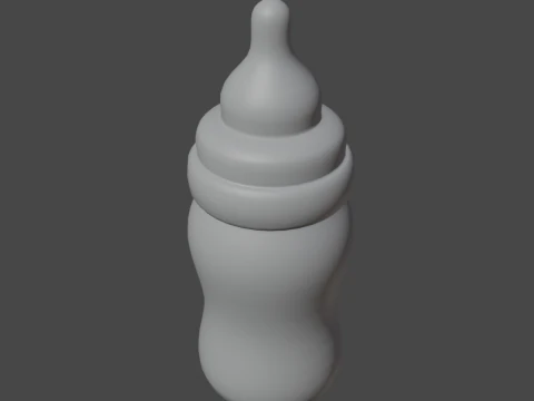 Cartoon Baby Milk Bottle 02 3D Model