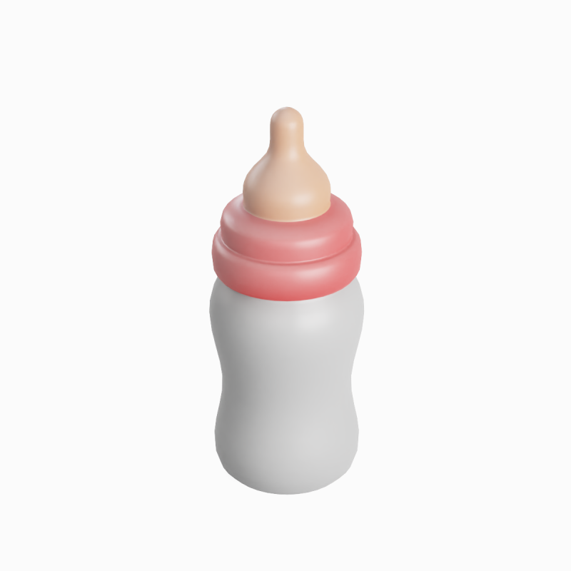 Cartoon Baby Milk Bottle 03 3D 모델 .c4d .max .obj .3ds .fbx .stl .blend