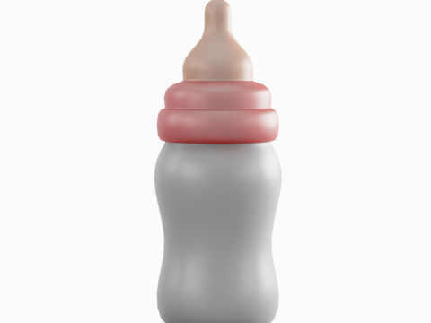 Cartoon Baby Milk Bottle 03 3D 모델