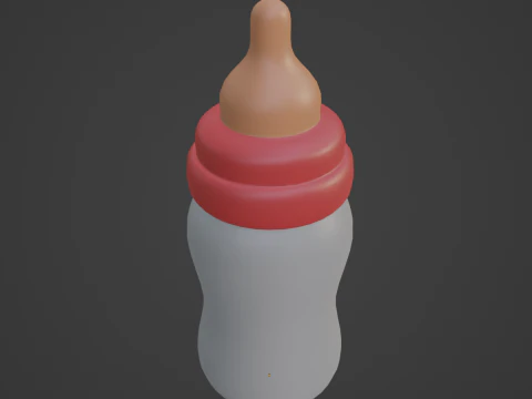 Cartoon Baby Milk Bottle 03 3D Model