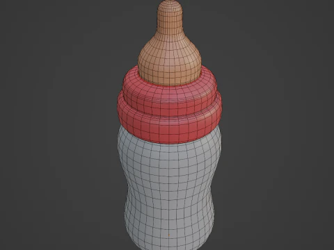 Cartoon Baby Milk Bottle 03 3D Model