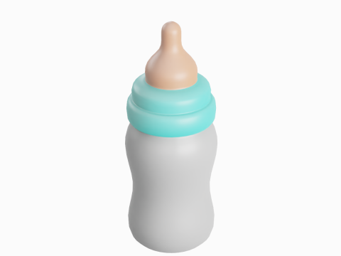 Cartoon Baby Milk Bottle 04 3Dモデル