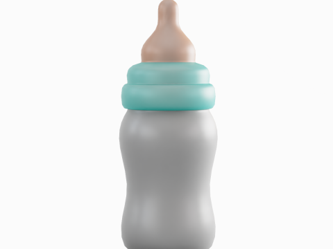 Cartoon Baby Milk Bottle 04 3D 모델