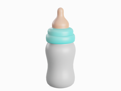 Cartoon Baby Milk Bottle 04 3D 모델