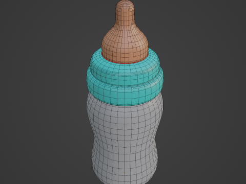 Cartoon Baby Milk Bottle 04 3D 모델