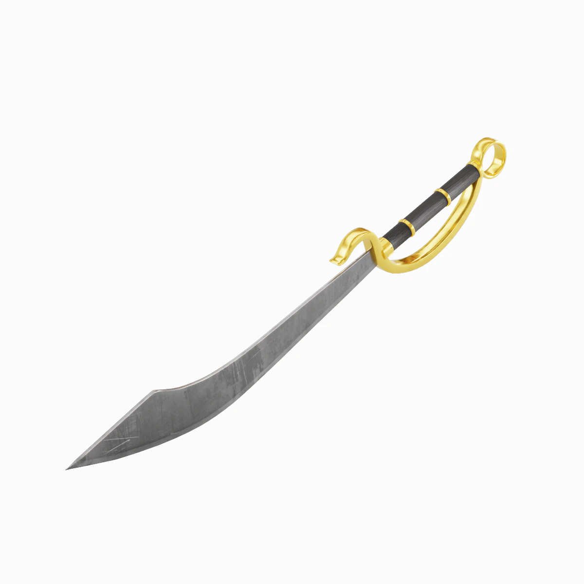 Fantasy Sword 01 3D Model .c4d .max .obj .3ds .fbx .stl .blend 