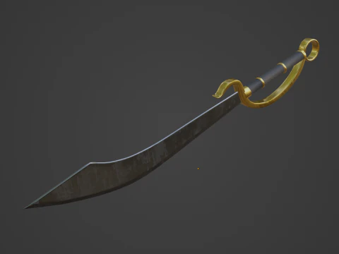 Fantasy Sword 01 3D Model