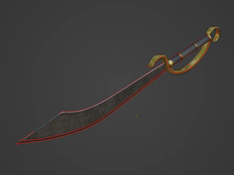 Fantasy Sword 01 3D Model