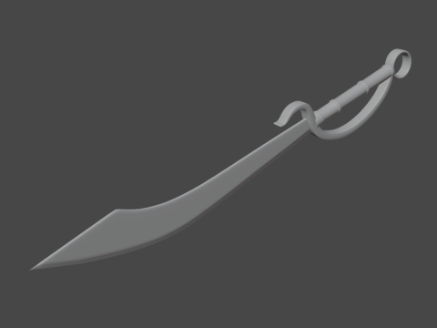 Fantasy Sword 01 3D Модель