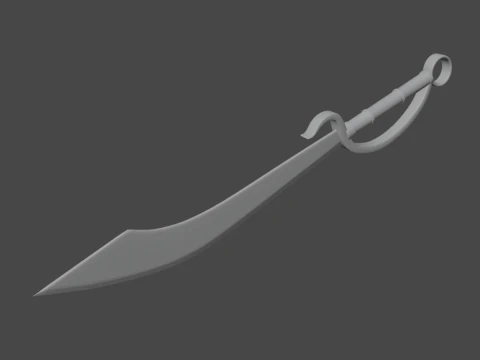 Fantasy Sword 01 3D Model