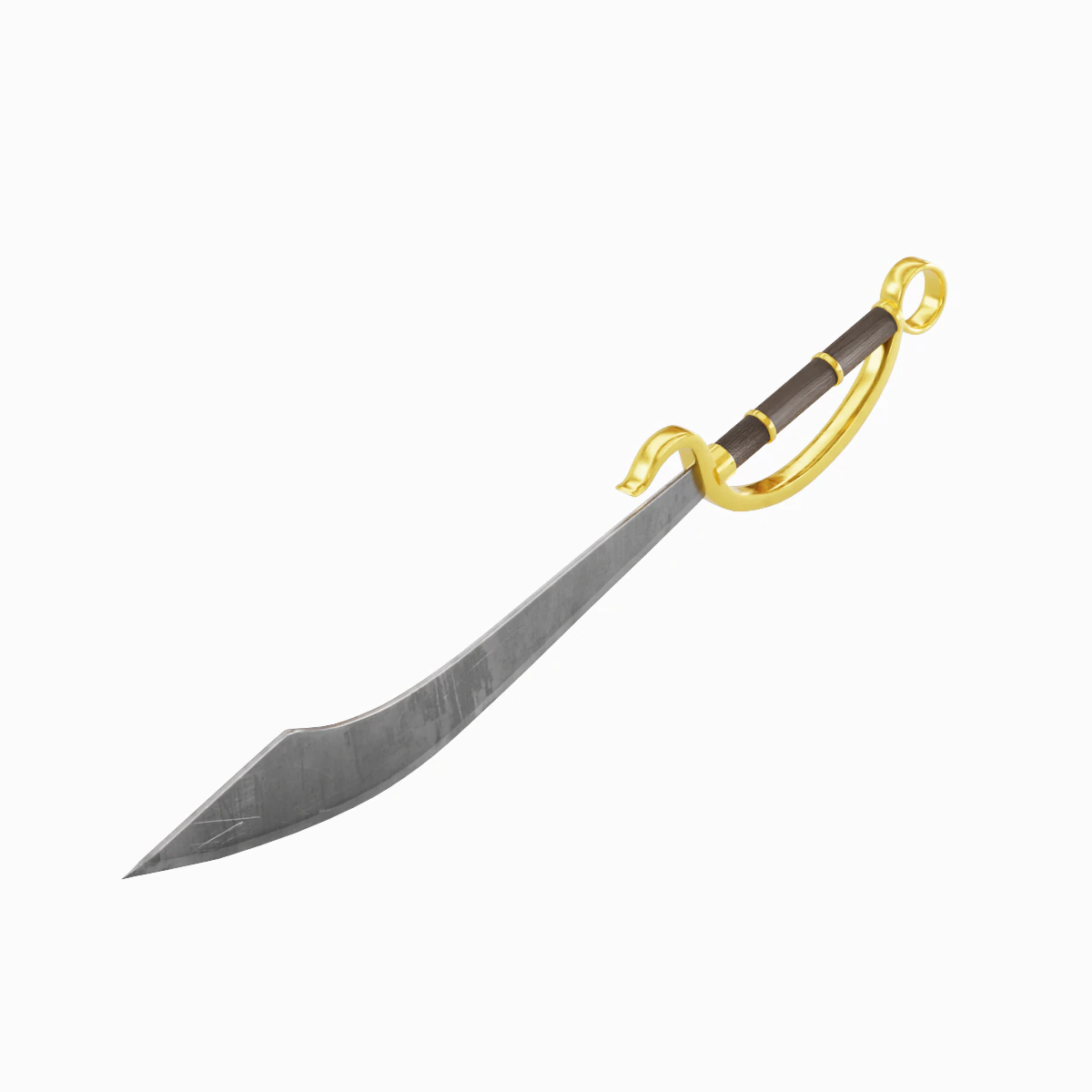 Fantasy Sword 02 3D Model .c4d .max .obj .3ds .fbx .stl .blend 