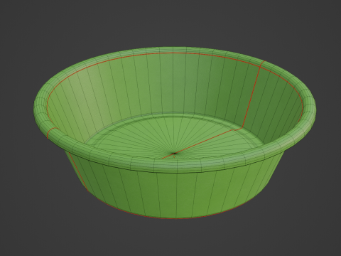 Simple Plastic Wash Basin B 03 Modèle 3D