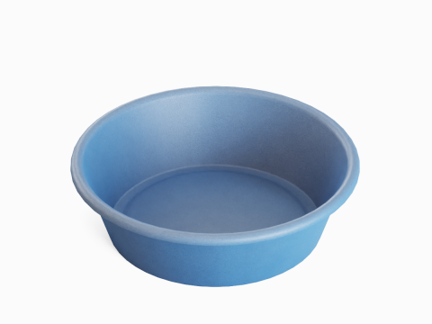 Simple Plastic Wash Basin B 04 3D Model