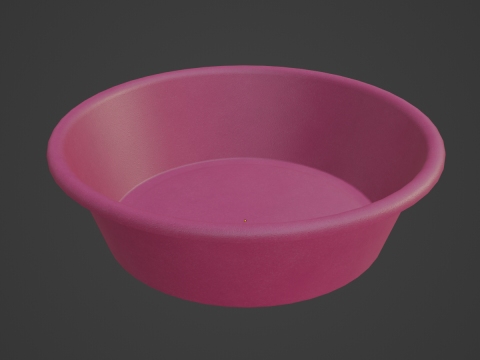 Simple Plastic Wash Basin B 05 Modèle 3D