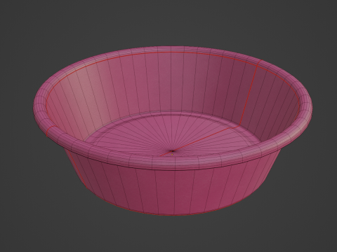 Simple Plastic Wash Basin B 05 Modèle 3D