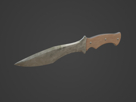 Kitchen Knife 01 3D Model