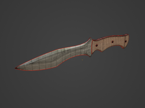 Kitchen Knife 01 3D Model