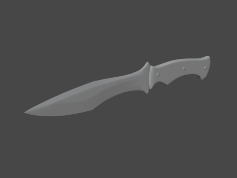 Kitchen Knife 01 3D Model