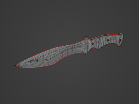 Kitchen Knife 01 3D Model