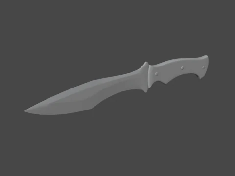 Kitchen Knife 02 3D Model