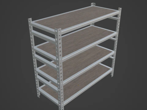 Metal Shelf 02 3D Model