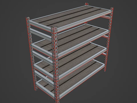 Metal Shelf 02 3D Model