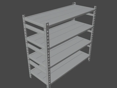 Metal Shelf 02 3D Model