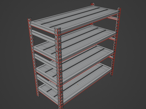 Metal Shelf 02 3D मॉडल