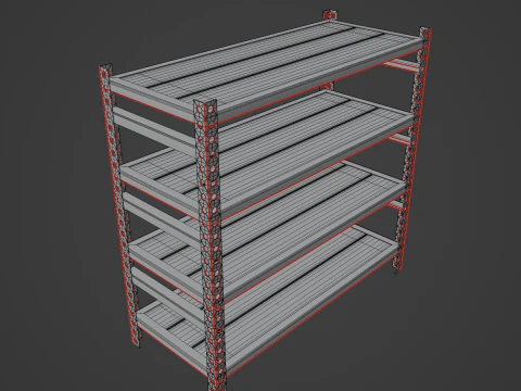 Metal Shelf 02 3D Model