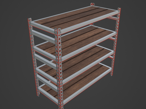 Metal Shelf 03 3D-Modell