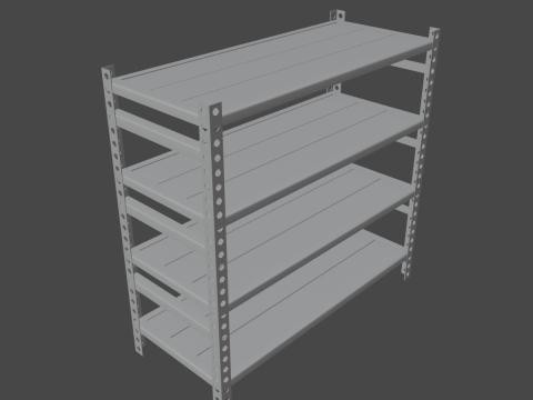 Metal Shelf 03 3D-Modell