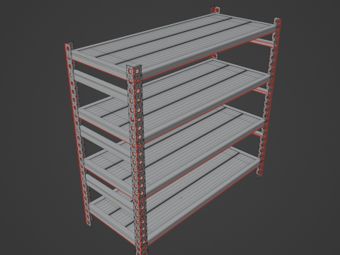 Metal Shelf 03 3D-Modell