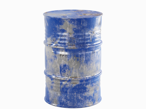 Painted Steel Barrel 02 Modèle 3D