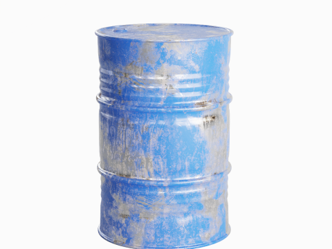 Painted Steel Barrel 02 Modèle 3D