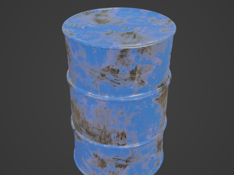 Painted Steel Barrel 02 Modèle 3D